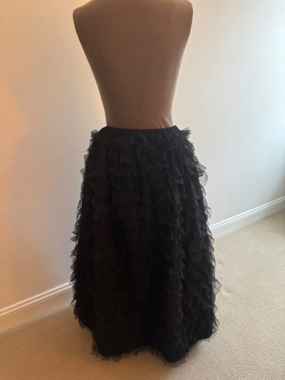Black ruffle tulle skirt - Picture 3 of 4